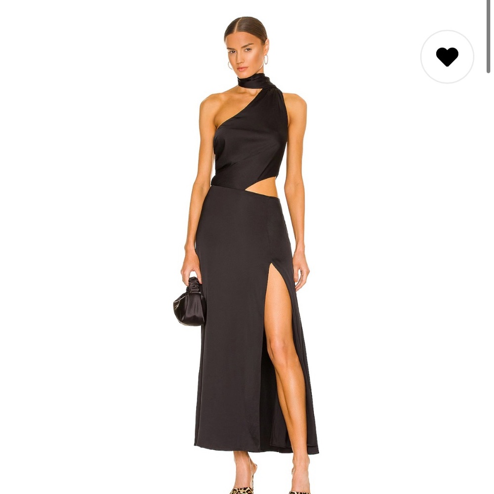 LPA Black One-Shoulder Dress in size small